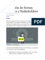 Selección de Scrum Masters y Stakeholders