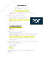 Cuestionario sobre características de células sanguíneas