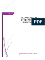 Transferencia y Evaluación Del Conocimiento