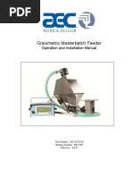 Gravimetric Masterbatch Feeder: Operation and Installation Manual