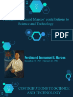 President Ferdinand Marcos' Contributions To Science and Technology