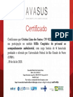 Sífilis Congênita Do Pré-natal Ao Acompanhamento Ambulatorial_Certificado de Conclusão