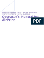 Operator'S Manual For Airprint: Multifunctional Digital Color Systems / Multifunctional Digital Systems