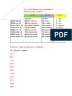 Cantidades en Numeral y Literal