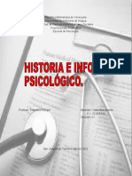 Historia clínica e informe psicológico.