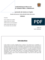 Comprensión de Textos en Ingles: Universidad Autónoma de Nuevo León Facultad de Contaduría Pública y Administración