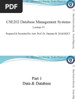 CSE202 Database Management Systems: Lecture #1