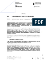 Circular - Instrumentos de Gestión y Financiación - Servicio Público de Aseo - Mayo de 2016