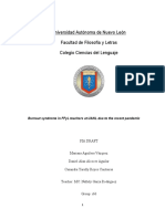 Universidad Autónoma de Nuevo León Facultad de Filosofía y Letras Colegio Ciencias Del Lenguaje