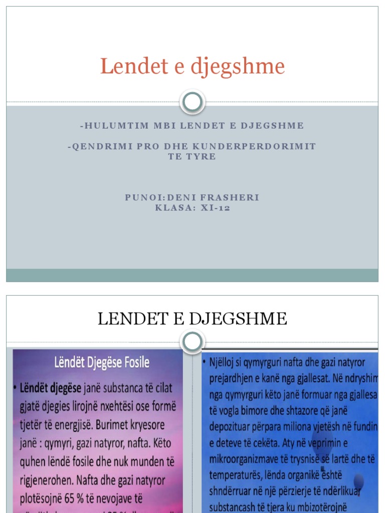Lendet e Djegshme | PDF