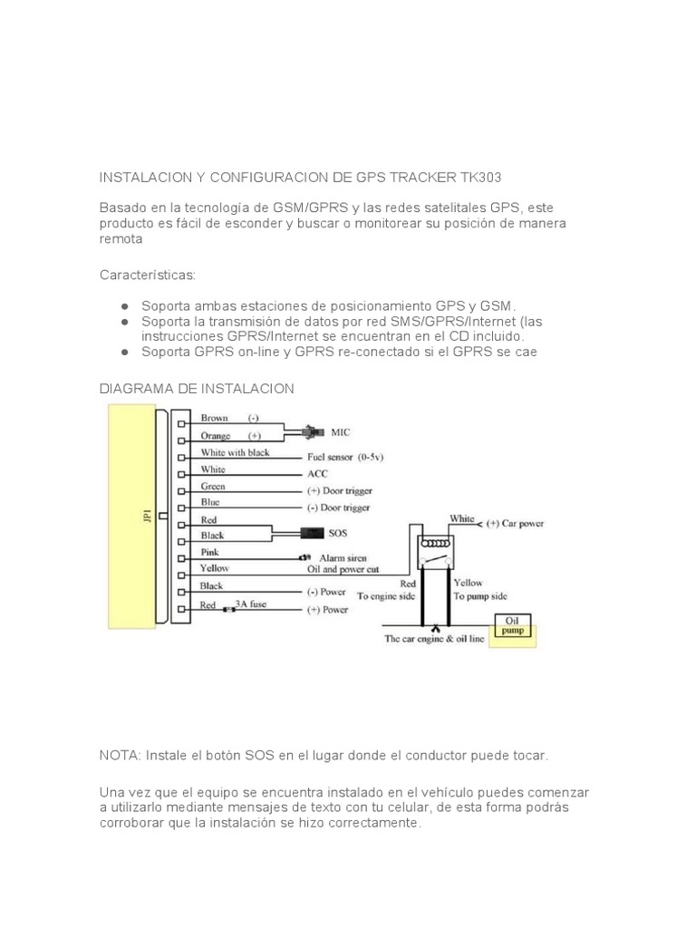 Guia de Instalacion de GPS | PDF | paquete general de Radio sevicio ...