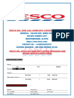 Tesco Oil and Gas Company United Kingdom Job Offer Application Form.