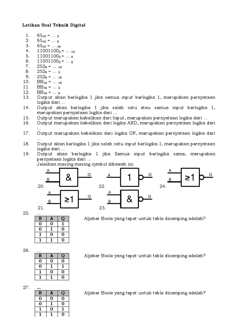 Latihan Soal Digital  PDF