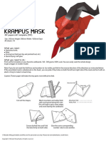 Krampus Mask: DIY Papercraft Template PDF