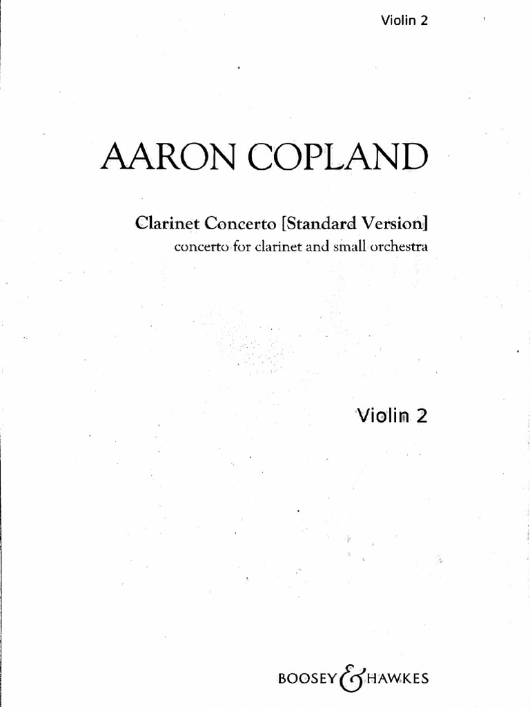 Aaron Copland Concerto (Standard Version) PDF Concerto