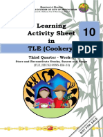 Learning Activity Sheet in TLE (Cookery) : Third Quarter - Week 4