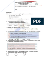 Prueba de Admisión de Lengua y Literatura - 9nos Años