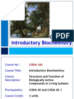 Introductory Biochemistry: CHEM 160