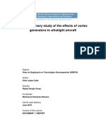 Preliminary Study of The Effects of Vortex Generators in Ultralight Aircraft