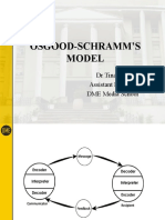 Osgood-Schramm'S Model: DR Tinam Borah Assistant Professor DME Media School