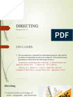 Directing: Management Process