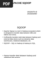 Apache Sqoop: Vasanth B 2019202060