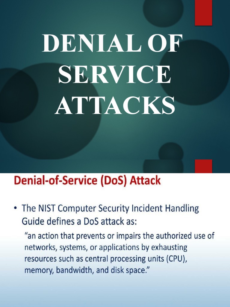 Denial of Service Attack | PDF