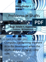 Machine Design 1: Problems in Shafts