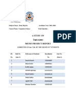 A Study On Topic Name Micro Project Report