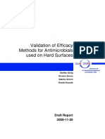 Validation of Efficacy Methods For Antimicrobials Used On Hard Surfaces