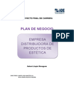 Plan de negocio para distribuidora de productos de estética