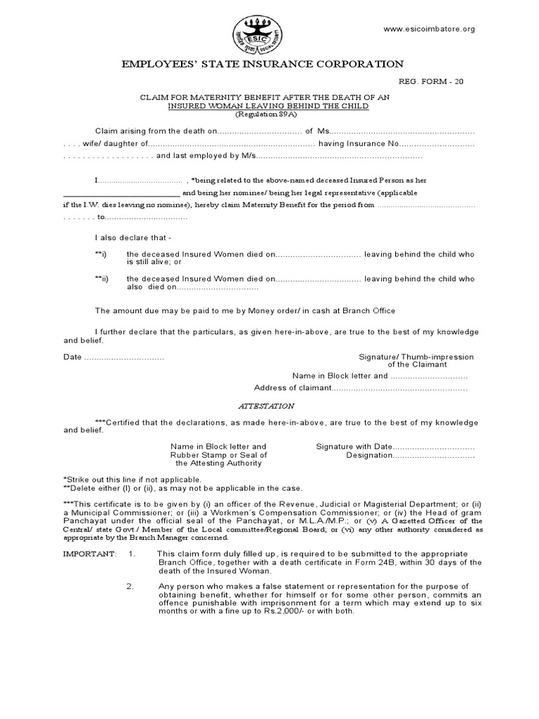 Employees' State Insurance Corporation: Attestation | PDF | Justice ...