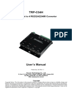 TRP-C34H: Ethernet To 4 RS232/422/485 Converter