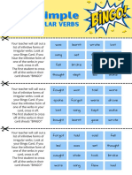 Irregular Verbs Bingo 2