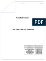 Case Submission: Tatasteel (A) Group H8 FINA608