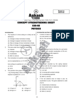 Concept Strengthening Sheet (CSS-02) - RM - Physics