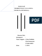 Makalah Teori Pembentukan Tata Surya (Teori Planetisimal)