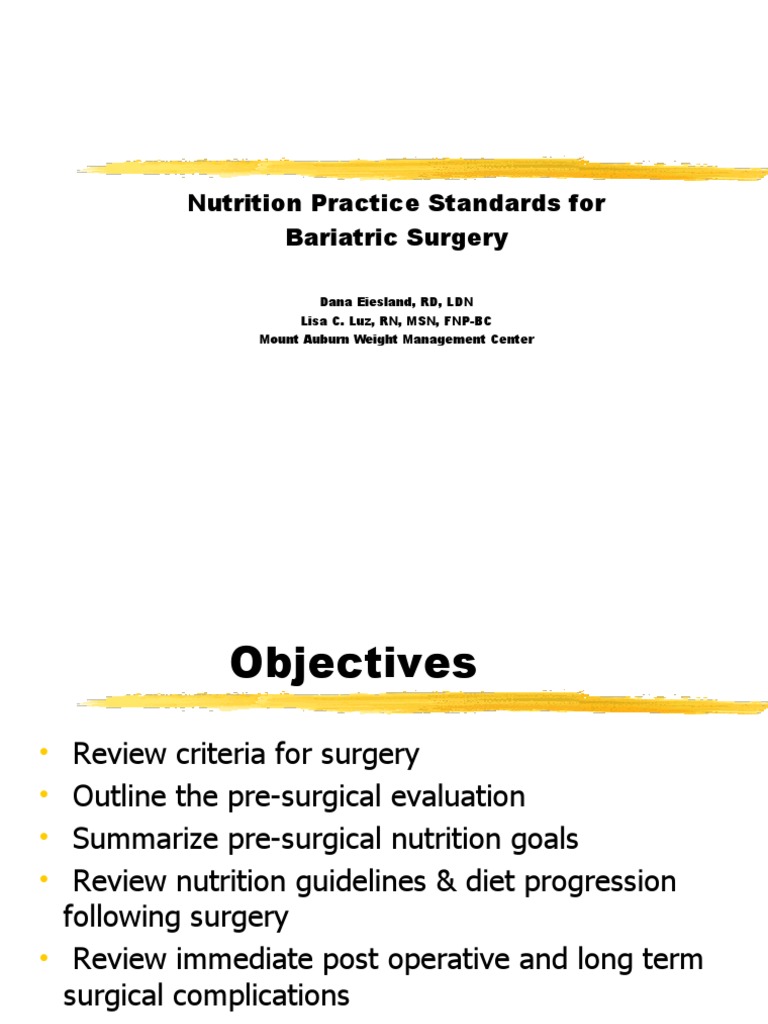 Post-Operative Bariatric Diet Guide | PDF | Bariatric Surgery | Weight Loss