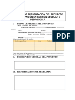 Esquema Sugerido para Propuesta de Proyecto de Innovacion