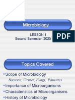 Microbiology: Lesson 1 Second Semester, 2020 - 2021