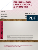 Woollen (Incl. Cot-Wool& Tery - Wool) Textile Industry: Principles of Microeconomics - Skjain