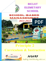 Curriculum & Instruction: Principle 2