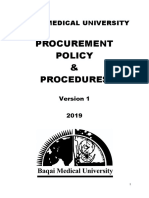 Bmu Procurement Policy & Procedures