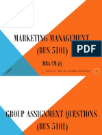 Marketing Management Assignment and Review Questions