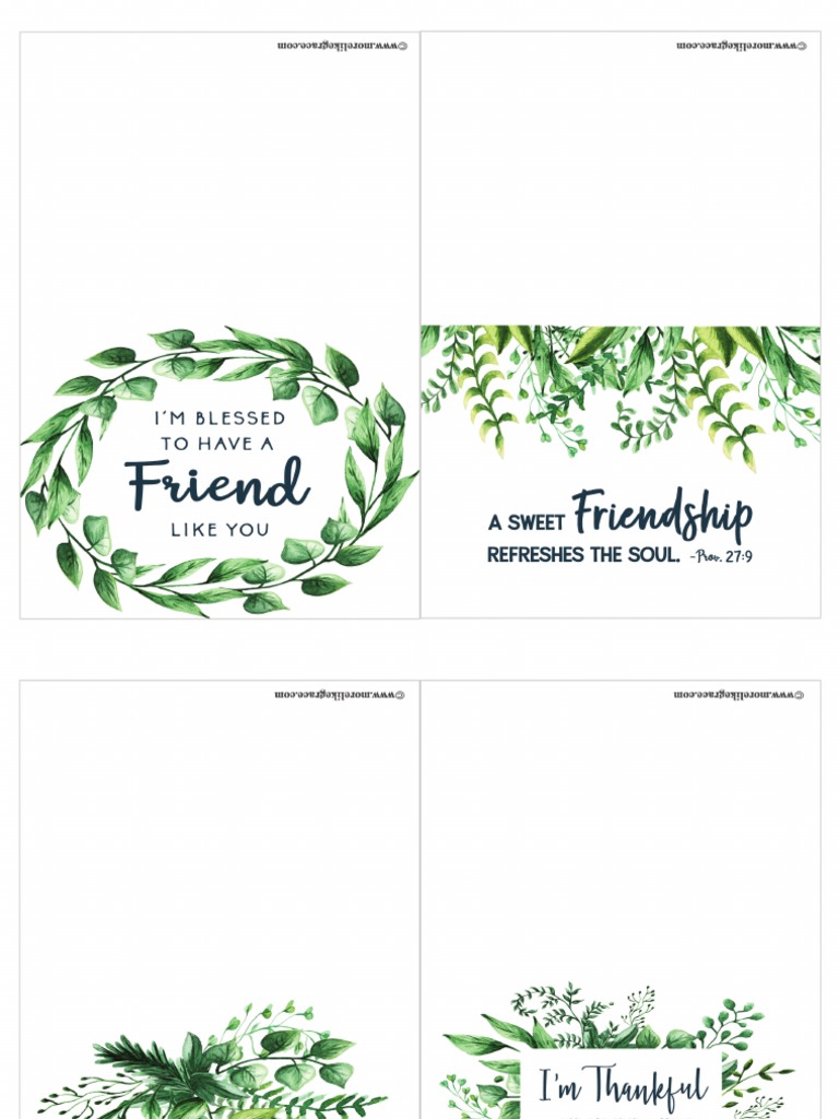 Friendship Cards | PDF