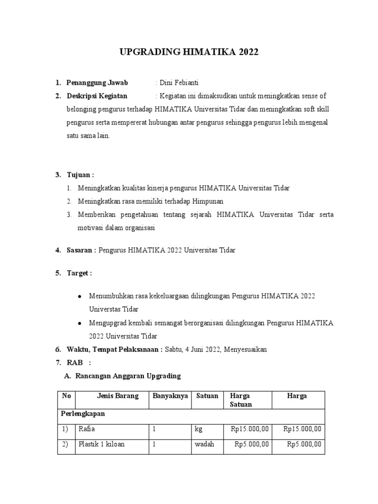 Upgrading HIMATIKA 2022 Universitas Tidar | PDF | Griya & Taman | Sains ...