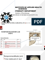 University Institute of Applied Health Sciences Physiotherapy Department