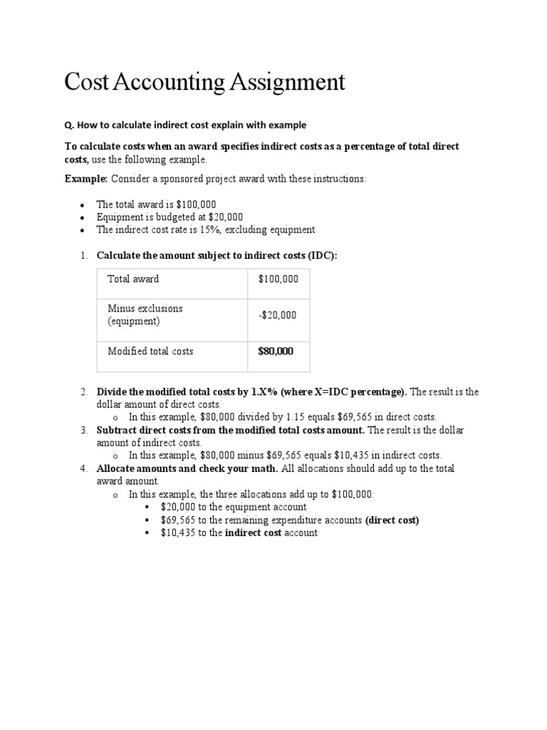 Cost Accounting Assignment 2 | PDF | Business | Finance & Money Management