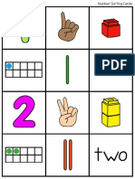 Number Sorting Cards