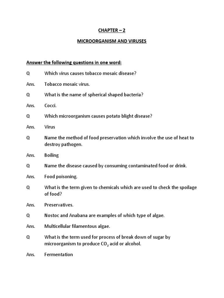 Chapter - 2 Microorganism and Viruses | PDF | Microorganism | Bacteria